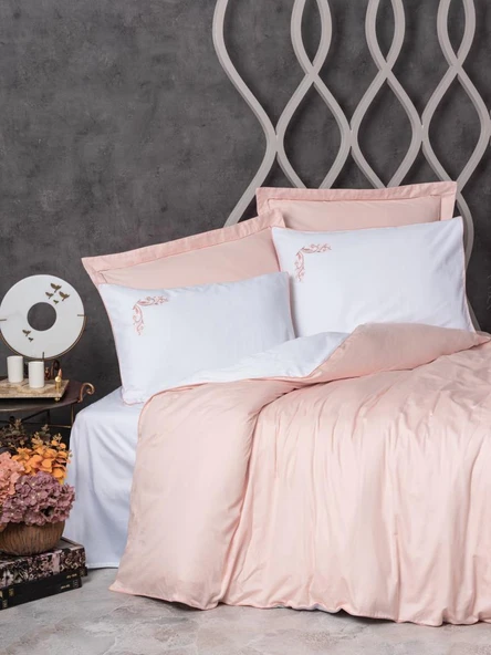 Cotton Box Çift Kişilik Elit Saten Nevresim Takımı Melinda Pembe ürün görseli 1