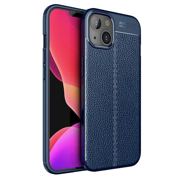 Apple iPhone 13 Mini Kılıf Zore Niss Deri Desenli Silikon Kılıf ürün görseli 1