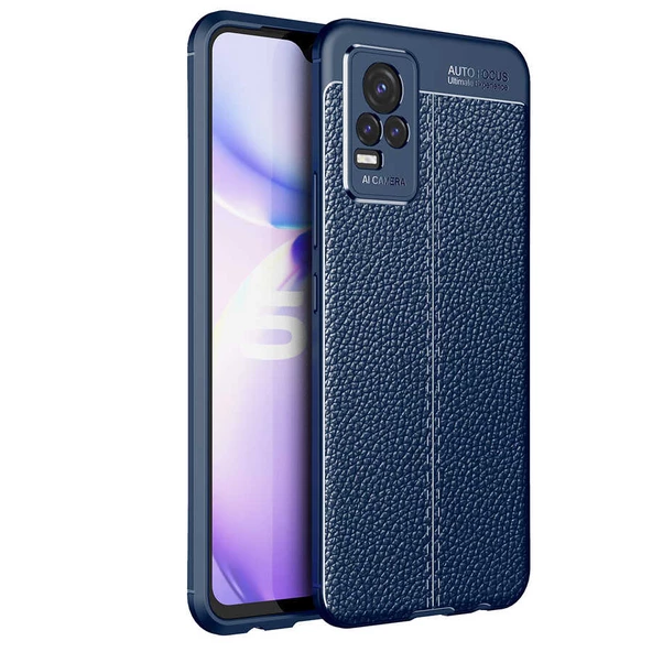 Vivo V21E Kılıf Zore Niss Deri Desenli Silikon Kılıf ürün görseli 1