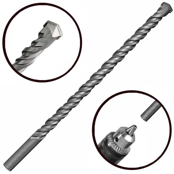 Uzun Boy Beton Duvar Delici Elmas Matkap Ucu 12x570 (57cm Boy ürün görseli 1