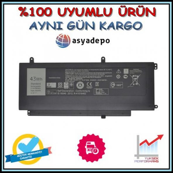 Dell D2VF9, PXR51 Batarya Pil ürün görseli 1