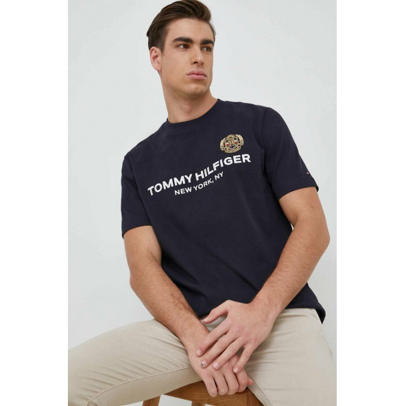 Tommy Hilfiger Crew Neck T-shirt Logo Printed SİYAH ürün görseli 1