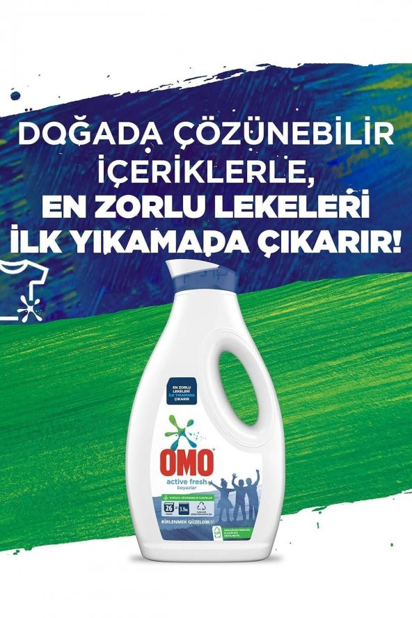 OMO SIVI 1690 ML ACTIVE FRESH - Resim 4