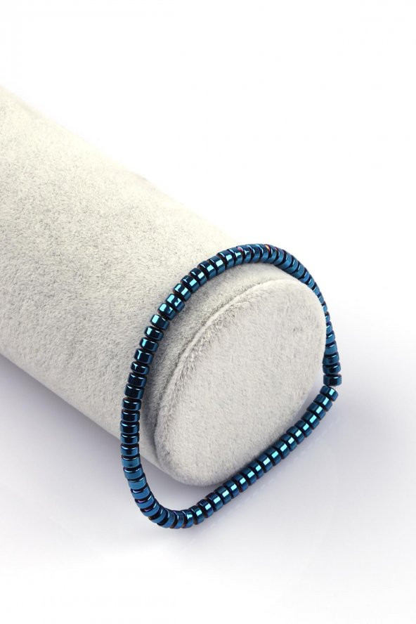 Hematit Doğal Taş Bileklik 2 x 4 mm Rondel Kesim ürün görseli 1