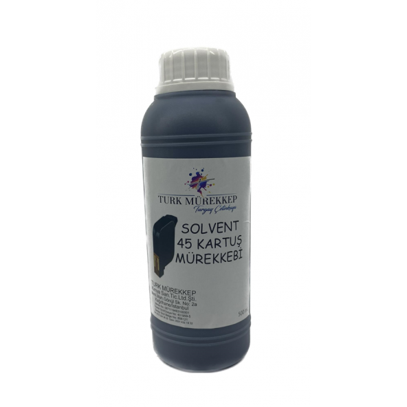 Solvent 45 Kartuş Mürekkebi Siyah 500 ML. ürün görseli 1
