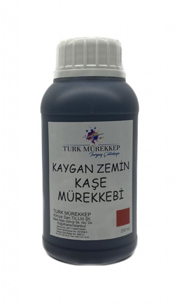 Kaygan Zemin Kaşe Mürekkebi Kırmızı 250 ml. ürün görseli 1