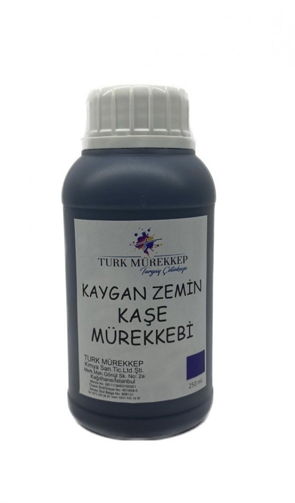 Kaygan Zemin Kaşe Mürekkebi Mavi 250 ml. ürün görseli 1