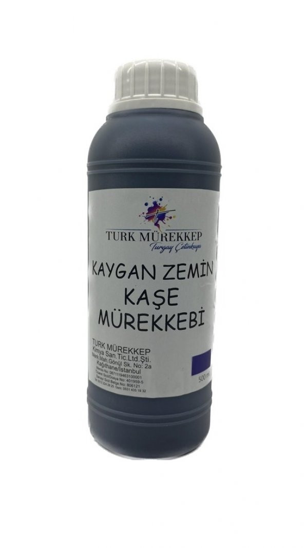 Kaygan Zemin Kaşe Mürekkebi Mavi 500 ml. ürün görseli 1