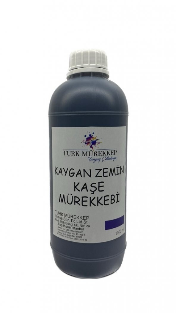 Kaygan Zemin Kaşe Mürekkebi Mavi 1000 ml. ürün görseli 1
