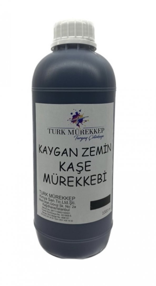 Kaygan Zemin Kaşe Mürekkebi Siyah 1000 ml. ürün görseli 1