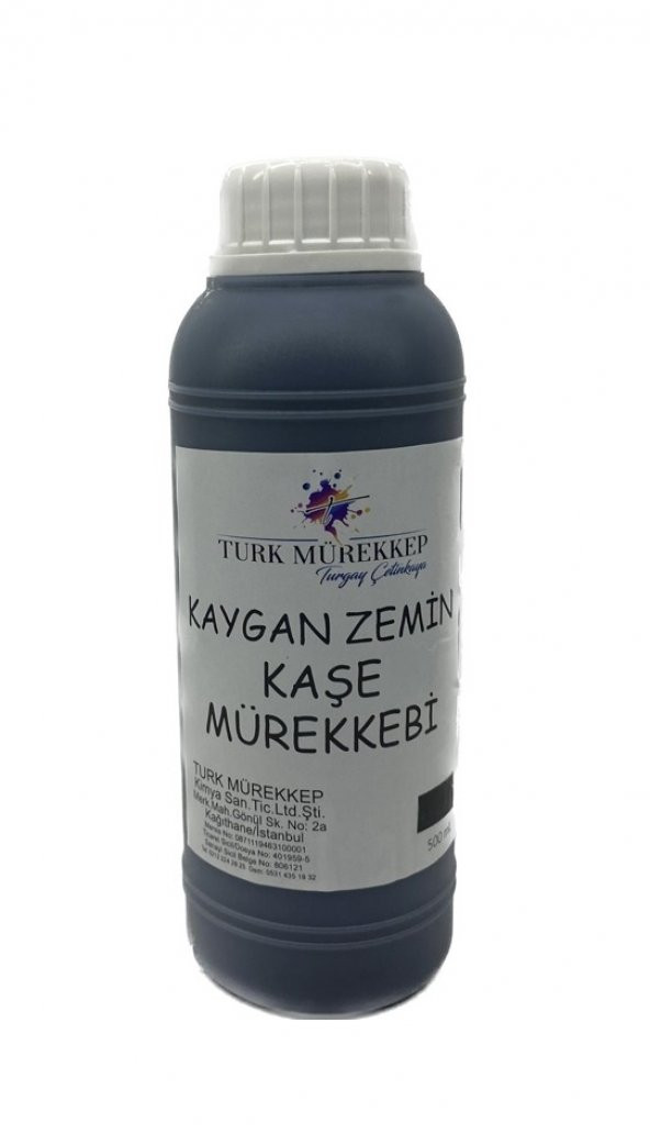 Kaygan Zemin Kaşe Mürekkebi Siyah 500 ml. ürün görseli 1