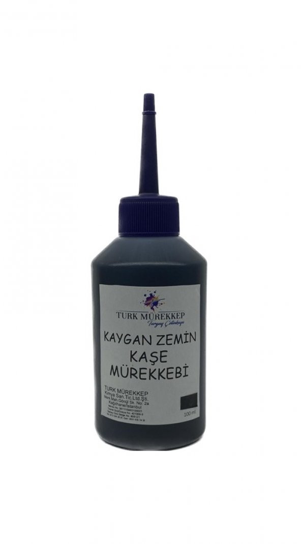 Kaygan Zemin Kaşe Mürekkebi Siyah 100 ml. ürün görseli 1