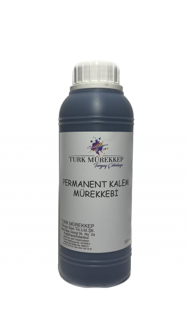 Permanent Kalem Mürekkebi Siyah 500 ml. ürün görseli 1