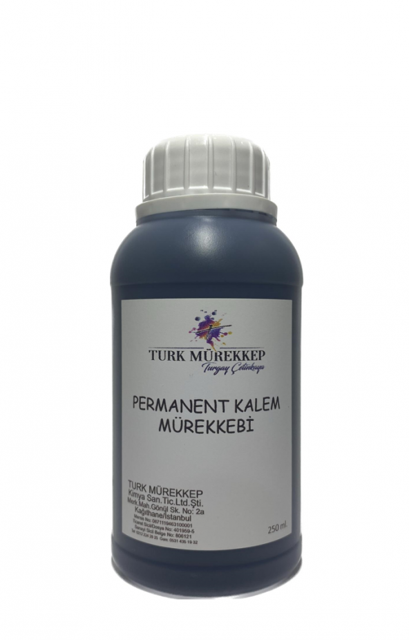 Permanent Kalem Mürekkebi Siyah 250 ml. ürün görseli 1