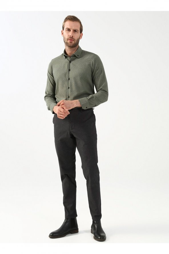 Normal Bel Normal Paça Slim Fit Siyah Erkek Pantolon Pn2020500517 ürün görseli 1
