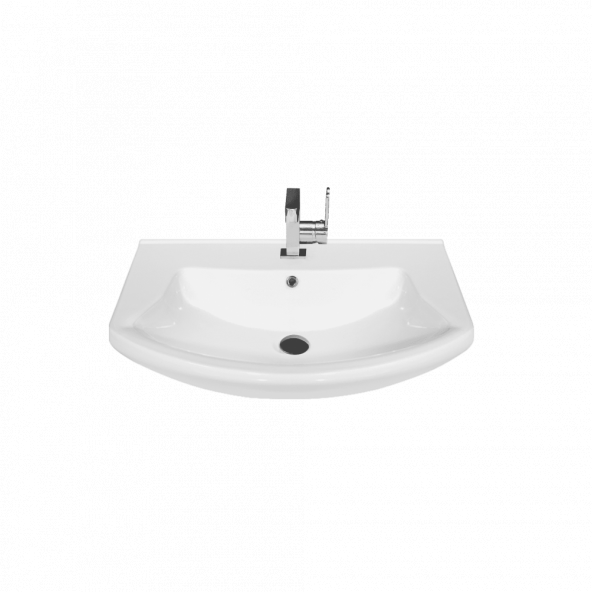Turkuaz Seramik Cerastyle Evita Serisi 75 x 52 Cm Etajerli Lavabo ürün görseli 1