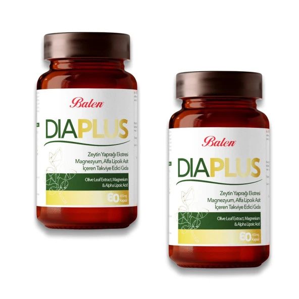 Balen Dia Plus Zeytin Yap. Magnezyum & Ala Kapsül 655 Mg 60 Kapsül x 2 Adet ürün görseli 1