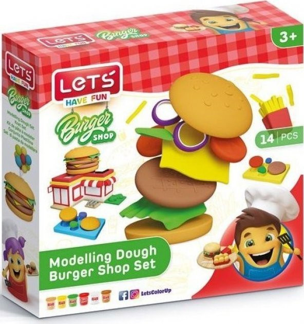 Lets Oyun Hamuru Hamburger Seti (14 Parça) L9003 ürün görseli 1