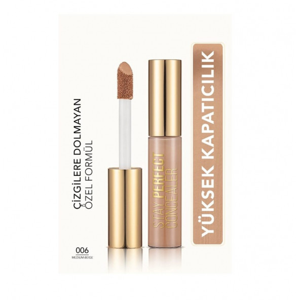 Flormar Stay Perfect Yoğun Pigmentli Kapatıcı 006 Medium Beige: Sıcak Alt Ton ürün görseli 1