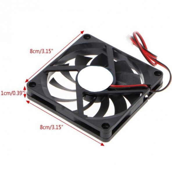 80x80x10 Kare Fan (12v) ürün görseli 1