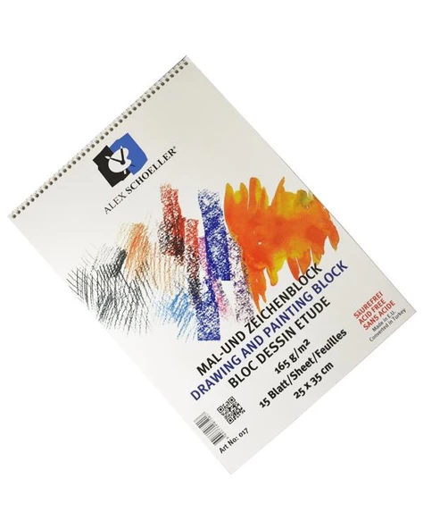 Alex Schoeller 25x35 165gr Resim ve Çizim Defteri 15 Sayfa ürün görseli 1