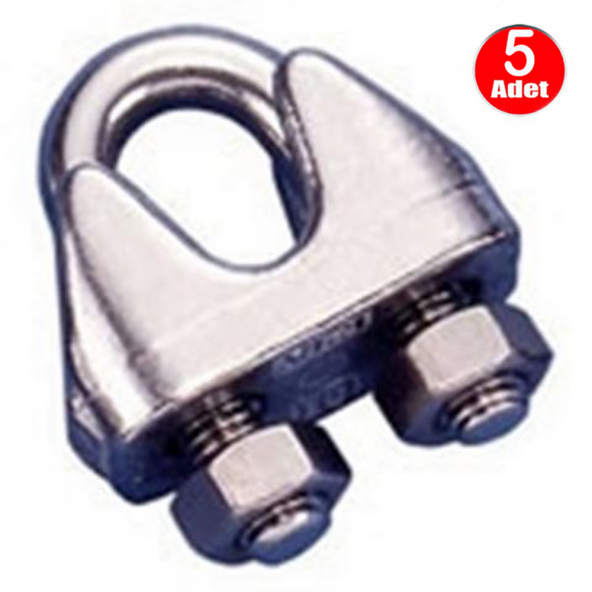 Aletçantam Klemens Çelik Halat Klemensi (5 li paket) 3 mm ürün görseli 1