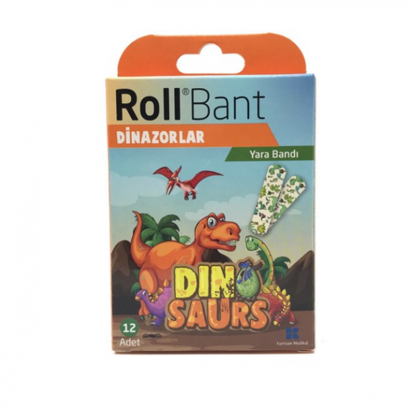 Roll Bant Yara Bandı Dinozorlar 12li ürün görseli 1