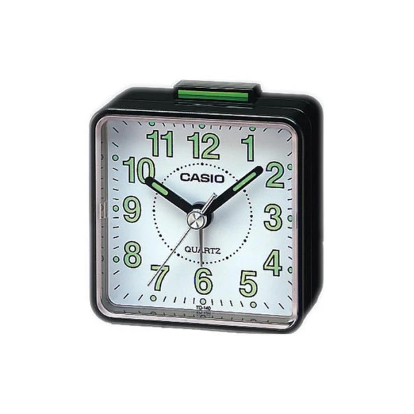 CASIO TQ-140-1BDF ALARMLI SİYAH MİNİ ÇALAR MASA SAATİ ürün görseli 1