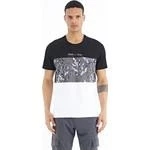 TOMMY LIFE Siyah Renk Geçişli Baskı Detaylı O Yaka Standart Kalıp Erkek T-shirt - 88177 T11ER-88177 ürün görseli 1