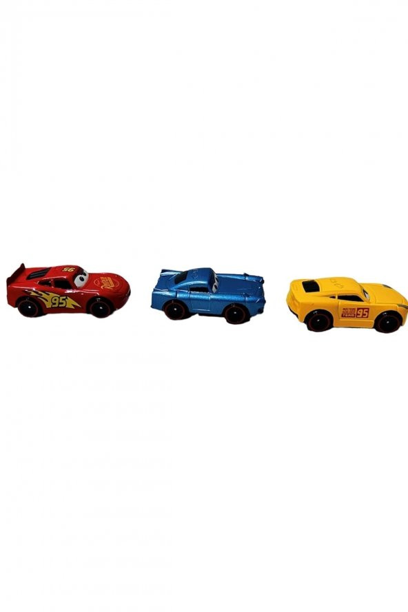 Cars Şimşek Mcqueen 3lü Metal Araba - Resim 2