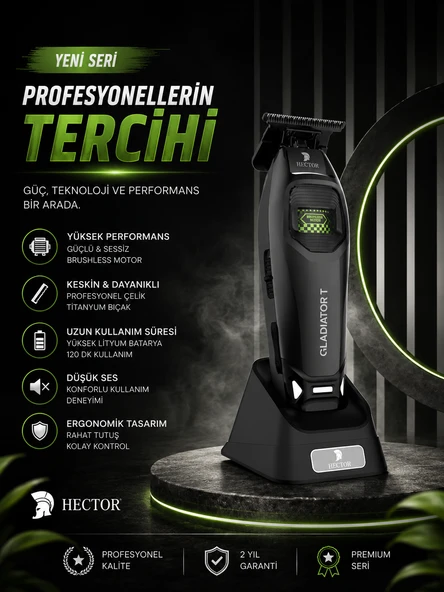 Hector Gladiator T Profesyonel Saç Sakal Kesim Makinesi ürün görseli 1