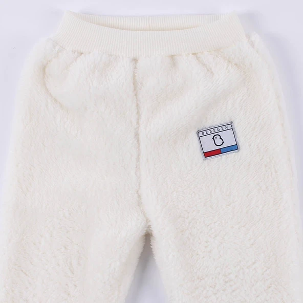 Unisex Ekru Welsoft Peluş Tek Alt - Resim 10
