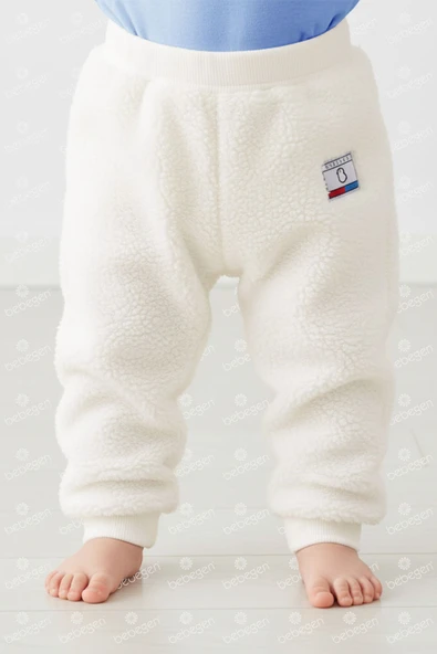 Unisex Ekru Welsoft Peluş Tek Alt - Resim 7
