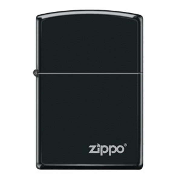 Zippo Mat Siyah Logo Çakmak(218C-000033)-Z187 ürün görseli 1