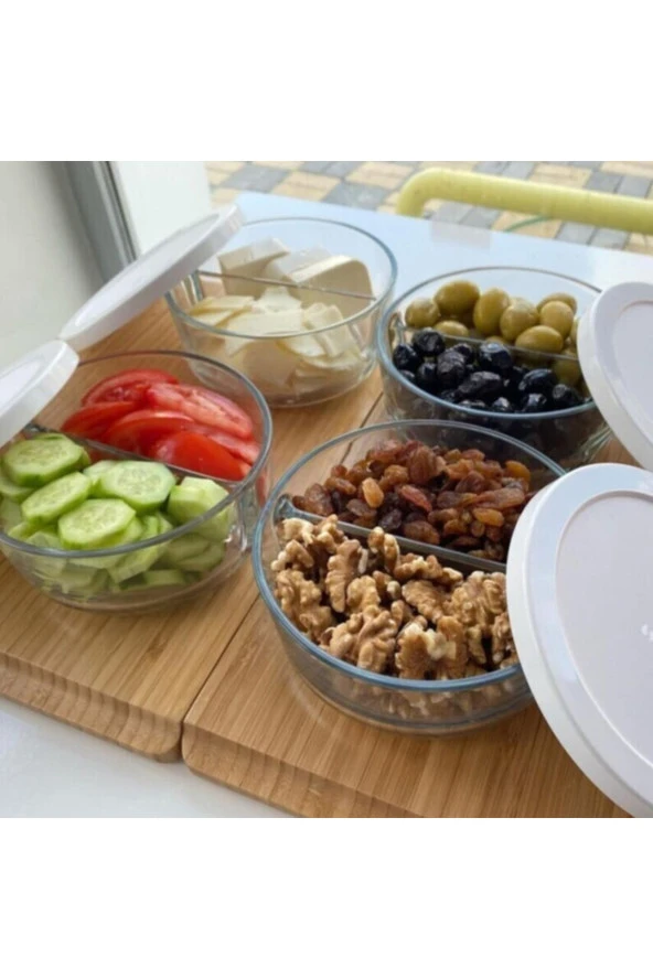 530683 Polar iki Bölmeli Kahvaltılık Saklama Kabı 4 Adet ürün görseli 1
