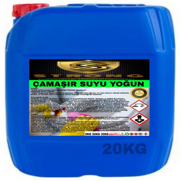 STRONG YOĞUN KIVAMLI ÇAMAŞIR SUYU 20KG ürün görseli 1