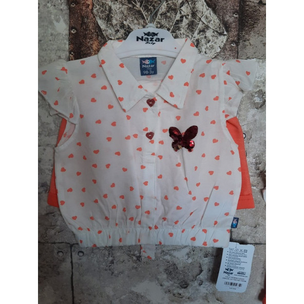 NAZAR 23223 KALP DES VİSKON KIZ ÇOCUK TAKIM ürün görseli 1