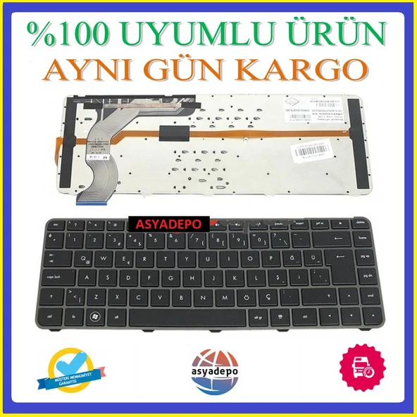 Hp 626098-001 Klavye Tuş Takımı Siyah TR IŞIKLI ürün görseli 1