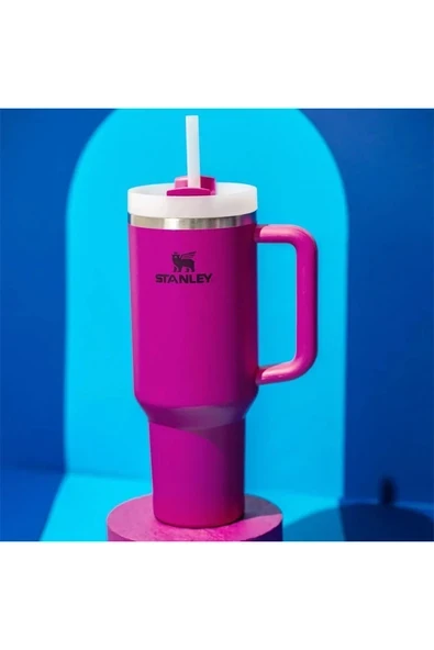 Stanley Quencher H2.O FlowState Tumbler L Fuşya Çok Renkli   1.18 lt Pipetli Termos ürün görseli 1