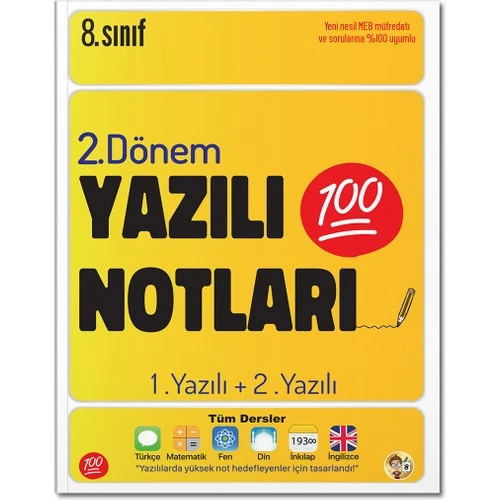 Tonguç 8. Sınıf Yazılı Notları 2. Dönem 1.+2. Yazı ürün görseli 1