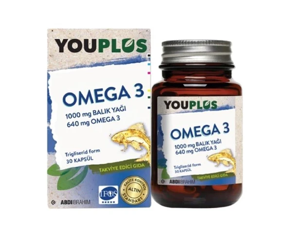 Youplus Omega 3 1000 Mg Balık Yağı 30 Kapsül - SKT:03/2028 ürün görseli 1