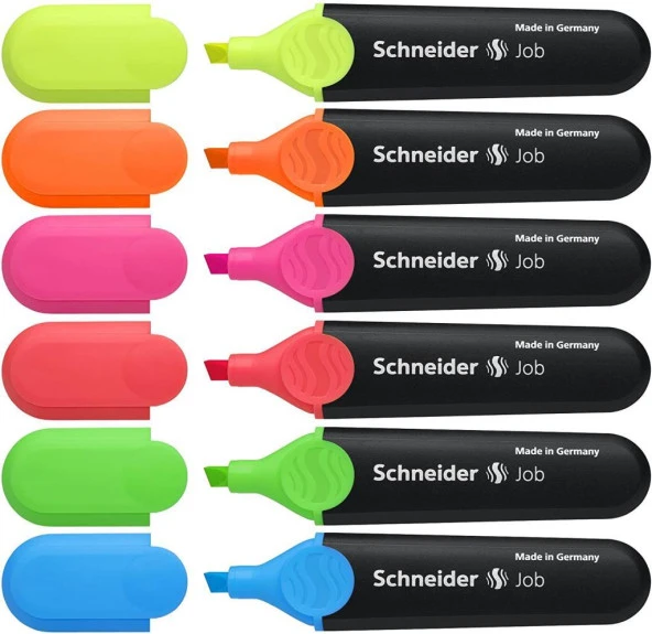 Schneider Job Fosforlu 150 Fosforlu Kalem Canlı Renkler Set 6'lı ürün görseli 1