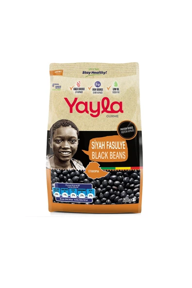 YAYLA SİYAH FASULYE 500 gr ürün görseli 1