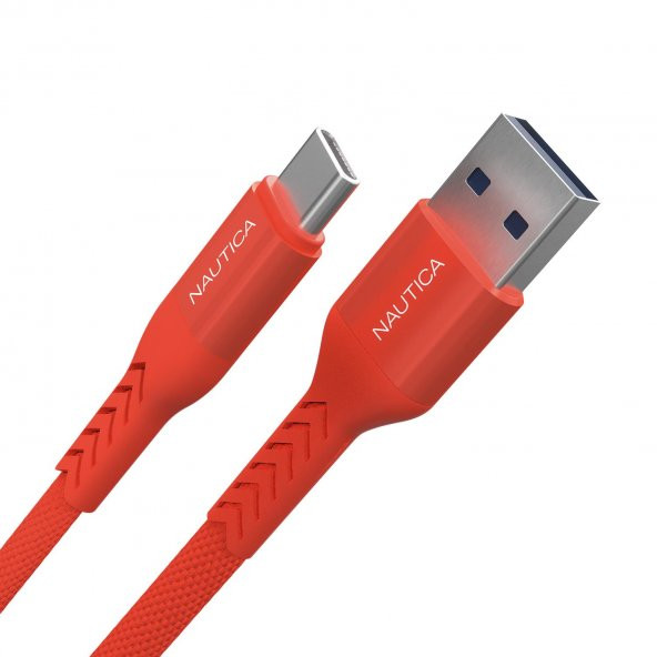 Nautica C20 Type-C to USB-A 22.5W Hızlı Şarj ve Data Kablosu 2.1M Kırmızı ürün görseli 1
