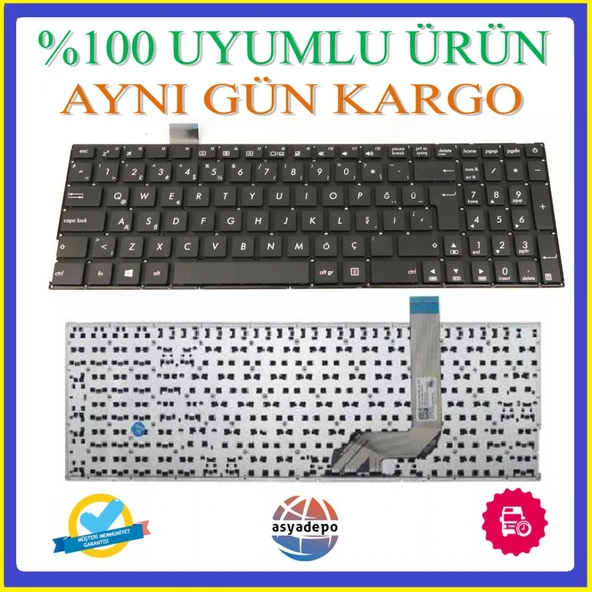 Asus Vivobook X542UR-GQ029T Klavye Tuş Takımı Siyah TR ürün görseli 1