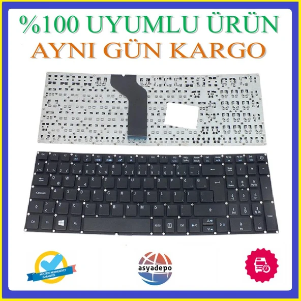 Acer Aspire 3 A315-58 Klavye Tuş Takımı Siyah TR ürün görseli 1