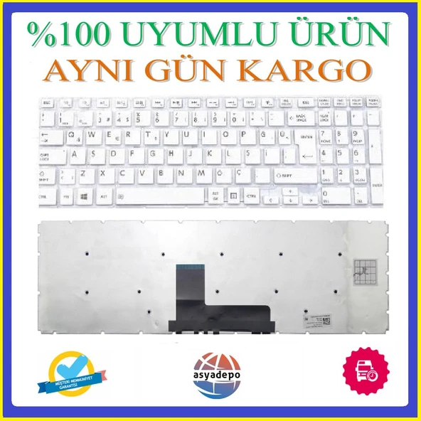 Toshiba Satellite P50-C-18K Klavye Tuş Takımı Beyaz TR ürün görseli 1