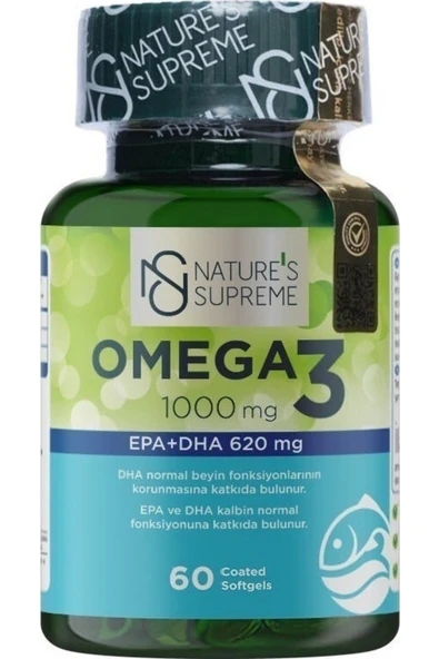 Natures Supreme Omega 3 1000 Mg 60 Kapsül ürün görseli 1