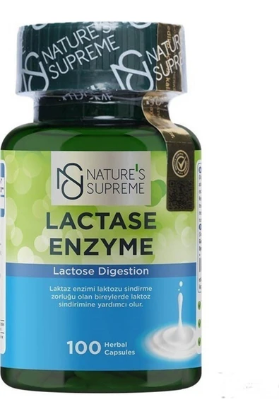Natures Supreme Lactase Enyzme 100 Kapsül ürün görseli 1