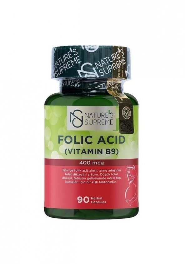 NatureS Supreme Folic Acid 400 Mcg 90   Kapsül ürün görseli 1